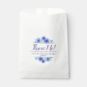 Blaue Anemone Blume Hochzeit werfen mir Blätter Geschenktütchen