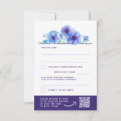 Blaue Anemone Blumenhochzeit QR Antwort UAWG (Rückseite)