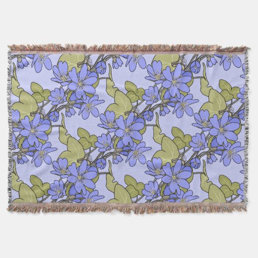 Blaue Anemone Decke (Vorderseite)