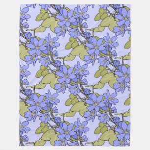 Blaue Anemone Fleecedecke
