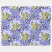 Blaue Anemone Fleecedecke (Vorderseite (Horizontal))