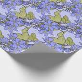 Blaue Anemone Geschenkpapier (Ecke)