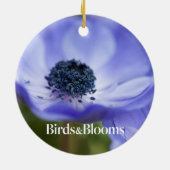 Blaue Anemone Keramik Ornament (Hinten)