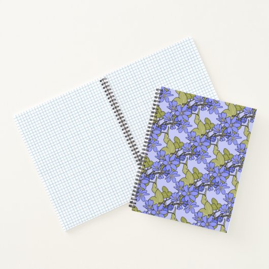 Blaue Anemone Notizblock (Innenseite)