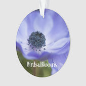 Blaue Anemone Ornament (Vorderseite)