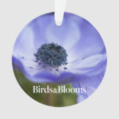 Blaue Anemone Ornament (Vorderseite)