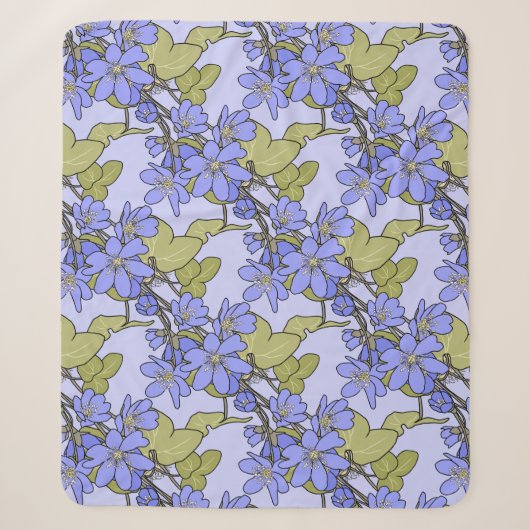 Blaue Anemone Sherpadecke (Vorderseite)