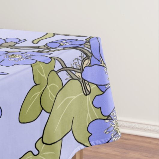 Blaue Anemone Tischdecke (Beispiel)