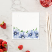 Blaue Anemone und Eukalyptus Wedding Serviette (Beispiel)