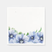 Blaue Anemone und Eukalyptus Wedding Serviette (Vorderseite)