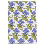 Blaue Anemonen auf Weiß Mittlere Geschenktüte (Vorderseite)