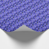 Blaue Anemonen Blumenmuster Papier Geschenkpapier (Ecke)