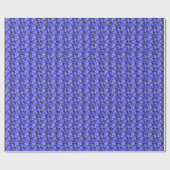 Blaue Anemonen Blumenmuster Papier Geschenkpapier (Flach)