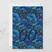 Blaue Anemonen Fünfzigster Geburtstagsgeschenk Für Einladung (Rückseite)