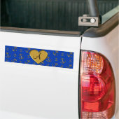 Blaue Anker des Monogramms Gold Autoaufkleber (Auf Lkw)