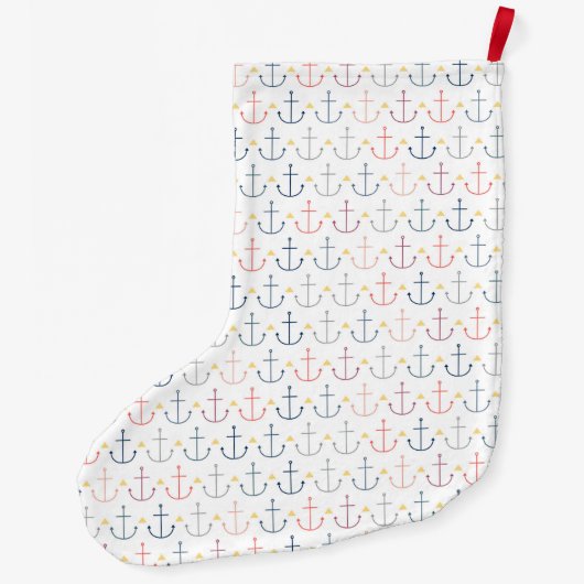 Blaue Anker Großer Weihnachtsstrumpf (Rückseite)