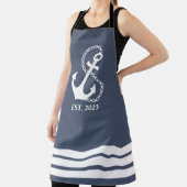 Blaue Anker und Streifen Schürze (InSitu)