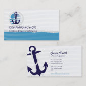 blaue Anker-Visitenkarten Visitenkarte (Vorne/Hinten)