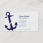 blaue Anker-Visitenkarten Visitenkarte (Rückseite)