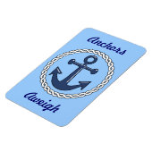 Blaue Anker wiegen den Stateroom-Türmarker Magnet (Linke Seite)