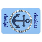 Blaue Anker wiegen den Stateroom-Türmarker Magnet (Horizontal)