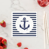 Blaue Ankergestreift Hochzeiten von Napkins Serviette (Beispiel)
