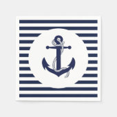 Blaue Ankergestreift Hochzeiten von Napkins Serviette (Vorderseite)