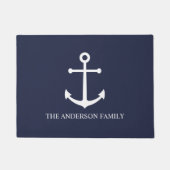 Blaue Ankernadel der Nautischen Seestelle und Fami Fußmatte (Vorderseite)