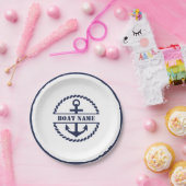 Blaue Ankerpapierplatte Pappteller (Party)