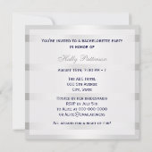 Blaue Ankersilber, weißes Navy Circle Monogram 33 Einladung (Rückseite)