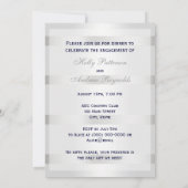 Blaue Ankersilber, weißes Navy Circle Monogram 33 Einladung (Rückseite)