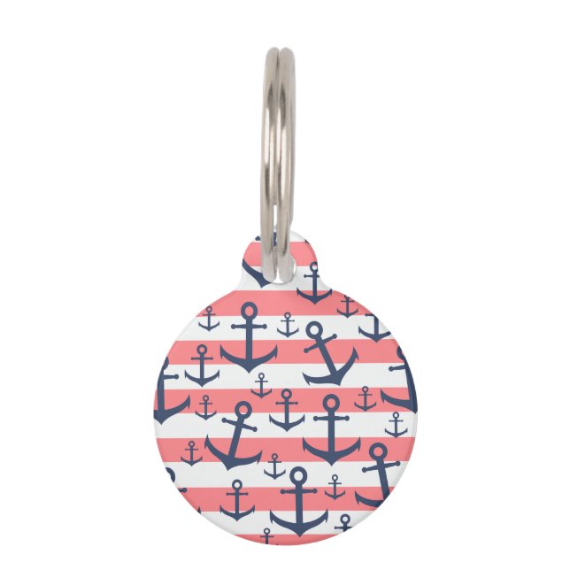 Blaue Ankerstruktur der Korallenriffe Haustiermarke (Vorderseite)