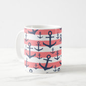 Blaue Ankerstruktur der Korallenriffe Kaffeetasse (Vorderseite Links)