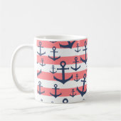 Blaue Ankerstruktur der Korallenriffe Kaffeetasse (Links)