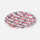 Blaue Ankerstruktur der Korallenriffe Pappteller (Schrägansicht)