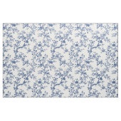 Blaue Antike Blumen-Toile-Muster Stoff (Fat Quarter (45,7 x 55,9 cm))