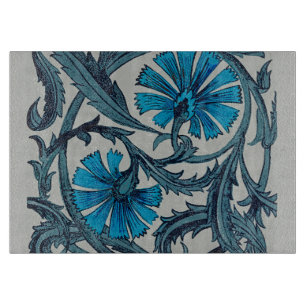Blaue antike Blumenkunst rustikale Fliesendekorati Schneidebrett