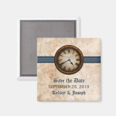 Blaue antike Uhr speichert das Datumsfenster Magnet (Vorderseite/Rückseite)