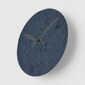 Blaue Antikspitze Runde Wanduhr (Winkel)