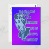 Blaue Apostrophen Postkarten (Vorne/Hinten)