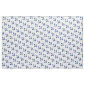 Blaue Apricot Blätter Muster Stoff (Yard (91,4 cm))