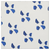 Blaue Apricot Blätter Muster Stoff (Muster)
