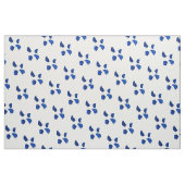 Blaue Apricot Blätter Muster Stoff (Fat Quarter (45,7 x 55,9 cm))