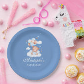 Blaue Aqiqah Baby Boy Papierplatten Pappteller (Party)