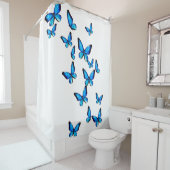 Blaue Aqua-Morphe Duschvorhang (Beispiel)