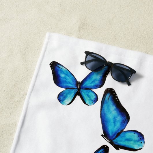 Blaue Aqua-Morphe Strandtuch (Beispiel)