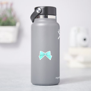 Blaue Aqua-Schleife Aufkleber