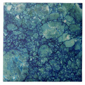 Blaue Aquamarin grüne Marmorstruktur Fliese (Vorderseite)