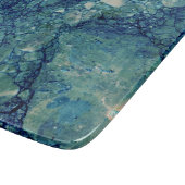 Blaue Aquamarin grüne Marmorstruktur Schneidebrett (Ecke)