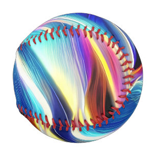 Blaue Aquamarin rosa gelbe weiße Abstraktion Baseball